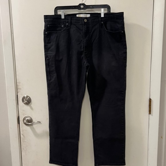 Signature by Levi Strauss Athletic Mens Black Straight Leg Denim Jeans Sze 40x30 - Picture 5 of 12